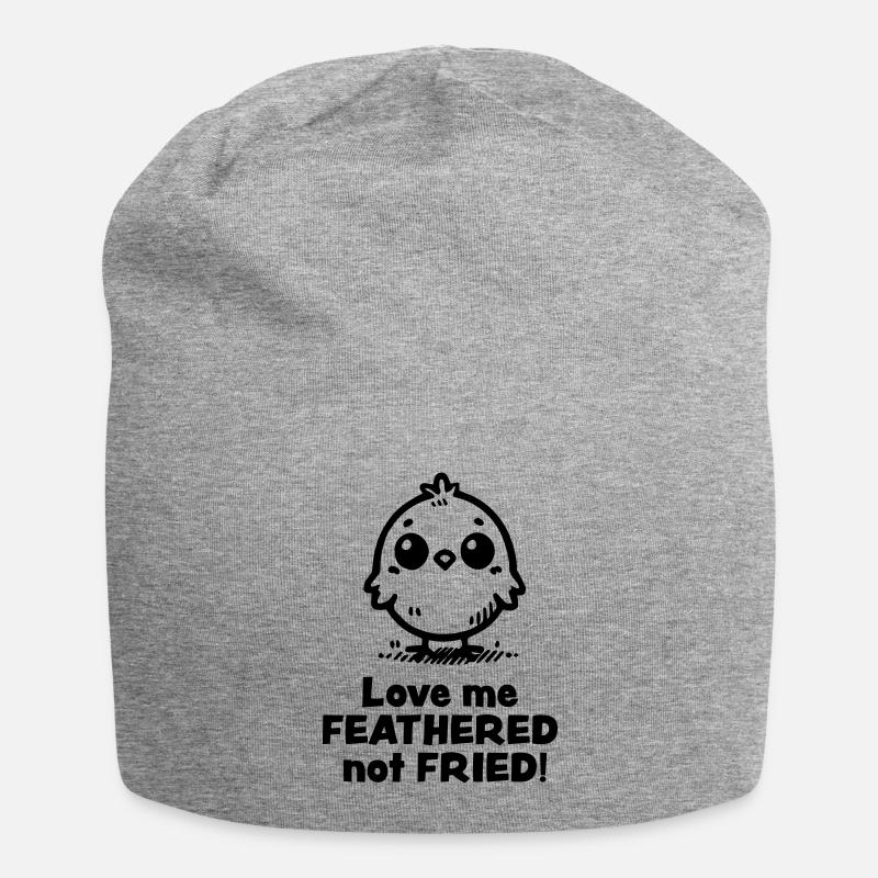 Feathered not Fried - Jersey-Beanie - Grau meliert