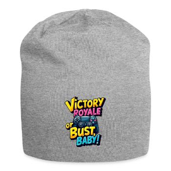 VICTORY ROYALE OR BUST, BABY! - Jersey Beanie - heather grey - Front