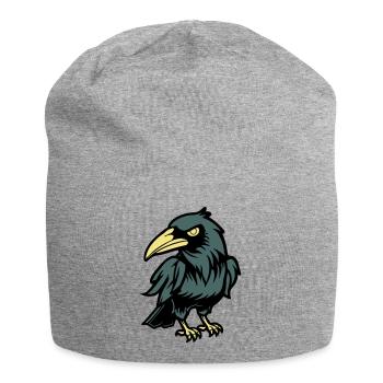 Raven Comic Animal - Jersey Beanie - heather grey - Front