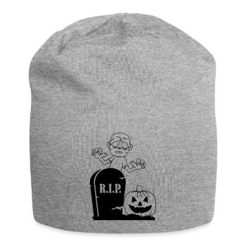 rip pumpkin zombie - Jersey-Beanie - Grau meliert - Vorne