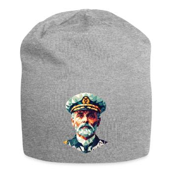 Portrait Capitaine Edward Smith Art Polygone - Bonnet en jersey - gris chiné - Devant