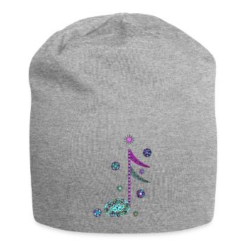 🎭 Double Croche Arlequin, Rythme et Fantaisie ! - Bonnet en jersey - gris chiné - Devant