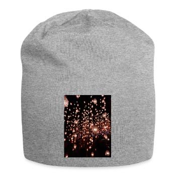 NIGHT LIGHTS - Jersey Beanie - heather grey - Front