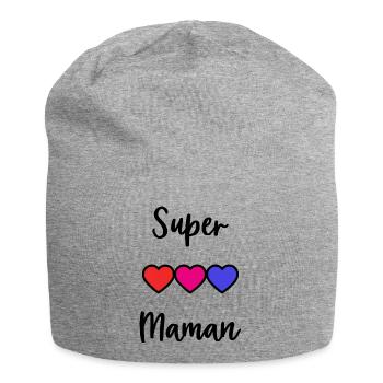 MOM. MOTHER'S DAY. HAPPY MOTHER'S DAY - Jersey Beanie - heather grey - Front
