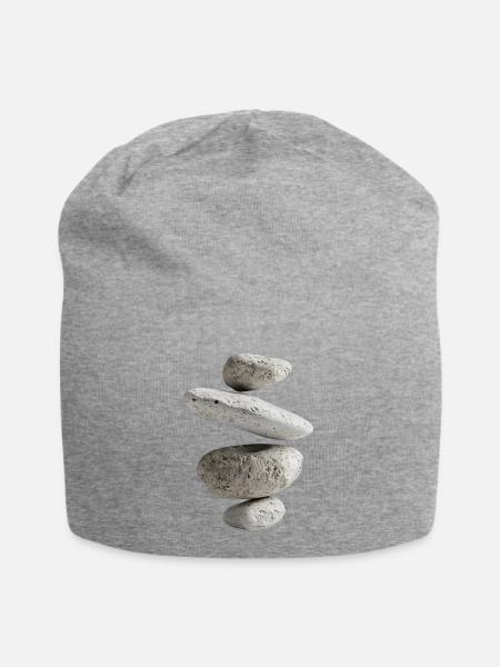 Steine - Jersey-Beanie - Grau meliert