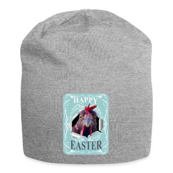 Joyeuses Pâques - Bonnet en jersey - gris chiné - Devant