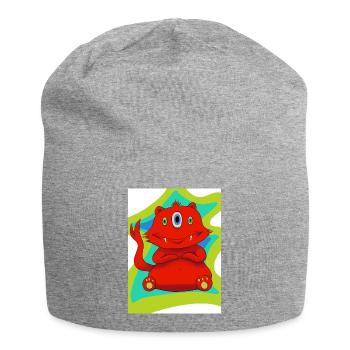 Monstre a trois yeux - Bonnet en jersey - gris chiné - Devant