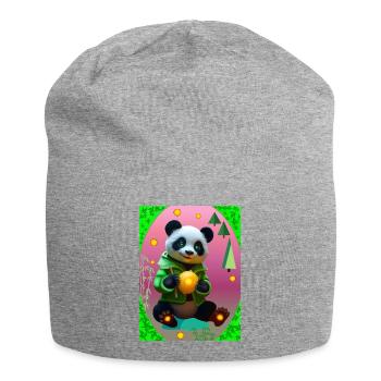 Panda futuriste - Bonnet en jersey - gris chiné - Devant
