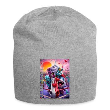 SOKO Glitzer 2025 cute / but never alone #4 - Jersey-Beanie - Grau meliert - Vorne