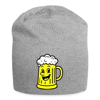 Bierkrug Comic Bier - Jersey-Beanie - Grau meliert - Vorne