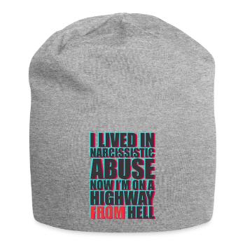 Bold Text Protest Message Design - Jersey Beanie - heather grey - Front