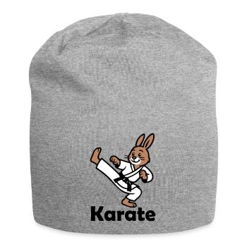 Karate Rabbit - Jersey Beanie - heather grey - Front