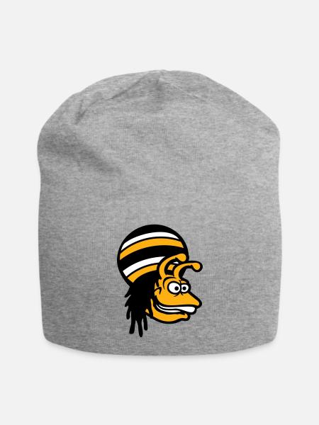 snail reggae music rasta hair hat Jamaica - Jersey Beanie - heather grey