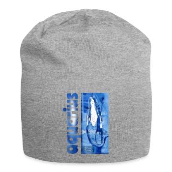Sternzeichen Wassermann - Jersey-Beanie - Grau meliert - Vorne