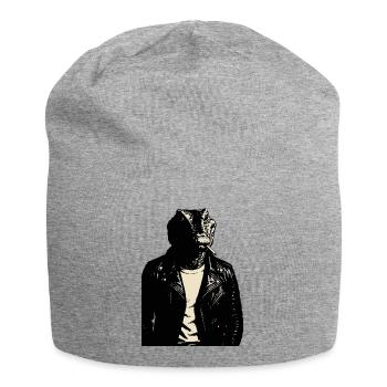 Leather Lizard Moto Rebel - Jersey Beanie - heather grey - Front