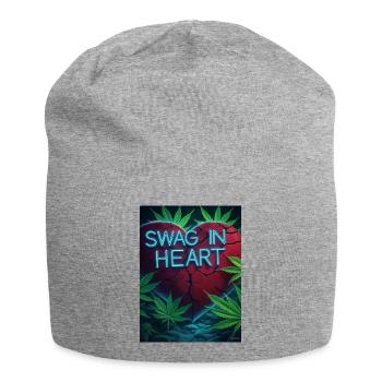 Neon Heart Swag Cannabis - Bonnet en jersey - gris chiné - Devant