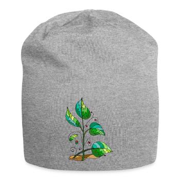 leaves - Jersey Beanie - heather grey - Front