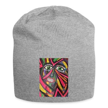 Luminous Portrait Mosaic - Jersey Beanie - heather grey - Front