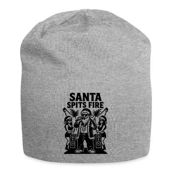 Rapper Weihnachtsmann Santa Spits Fire - Jersey-Beanie - Grau meliert - Vorne