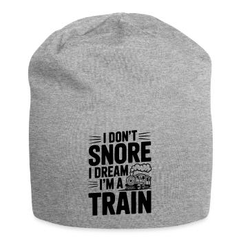 Je ne ronfle pas, je rêve que je suis un train - Bonnet en jersey - gris chiné - Devant