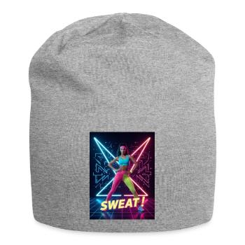 Sweat! Neon Aerobics – Electric Eighties Fitness - Jersey Beanie - heather grey - Front