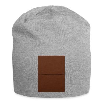 Journal en cuir - Bonnet en jersey - gris chiné - Devant