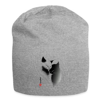 Amour des chats - Bonnet en jersey - gris chiné - Devant