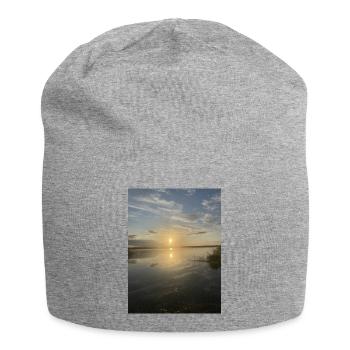 Sunset at Pacific Lake - Jersey Beanie - heather grey - Front