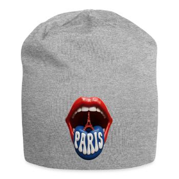 Pop Art de la Langue de Paris - Bonnet en jersey - gris chiné - Devant