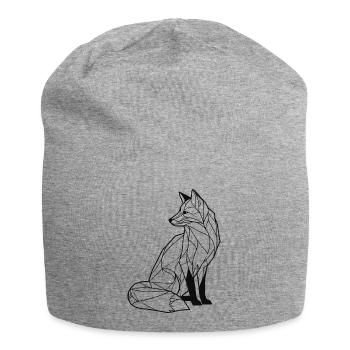 eleganter Fuchs - Jersey-Beanie - Grau meliert - Vorne