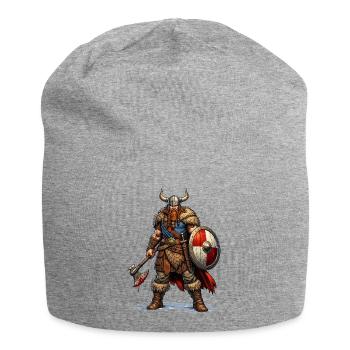 Guerrier viking avec bouclier - Bonnet en jersey - gris chiné - Devant
