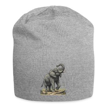 Majestic Elephant Vintage Safari - Jersey Beanie - heather grey - Front