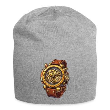 Steampunk Uhrwerk Chrono Design - Jersey-Beanie - Grau meliert - Vorne