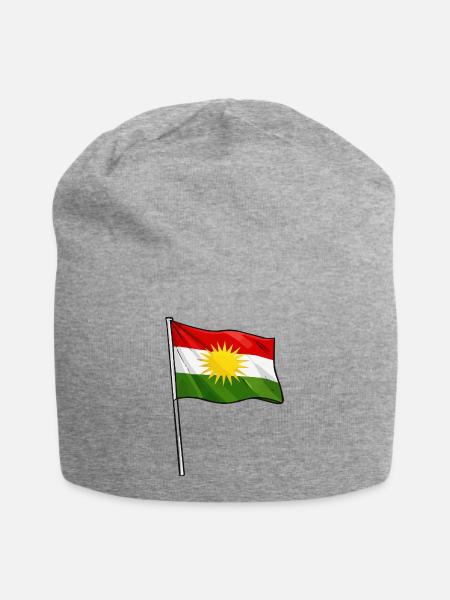 Kurdistan Flag Sunstar - Jersey Beanie - heather grey