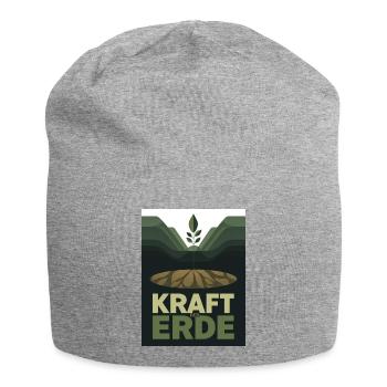 Kraft der Erde 1930s Plakat Natur Landwirtschaft - Jersey-Beanie - Grau meliert - Vorne