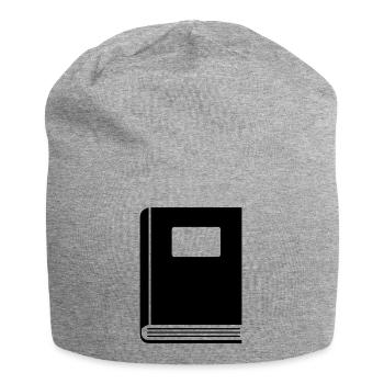 Geschlossenes Buch - Jersey-Beanie - Grau meliert - Vorne