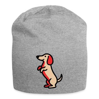 Petit teckel Mec Comic - Bonnet en jersey - gris chiné - Devant