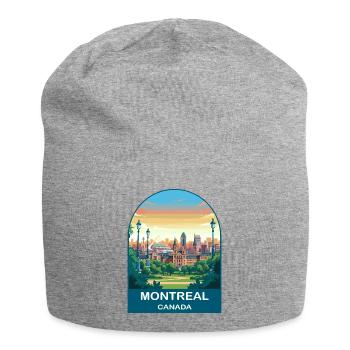 Montreal Canada Stadium Travel Poster - Jersey Beanie - heather grey - Front