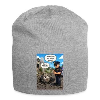 Intention does not cancel out the effect - Jersey Beanie - heather grey - Front