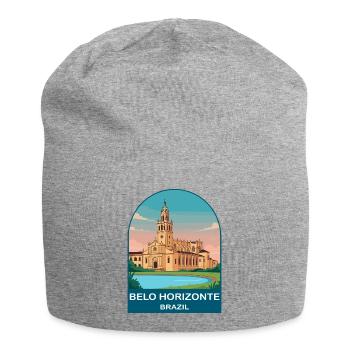 Affiche de voyage vintage à Belo Horizonte, Brésil - Bonnet en jersey - gris chiné - Devant