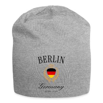 Berlin Deutschland Wappen Krone – Reise Souvenir - Jersey-Beanie - Grau meliert - Vorne