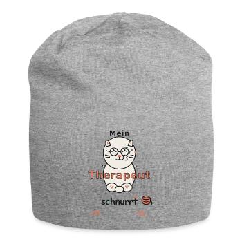 MEIN THERAPEUT SCHNURRT - Jersey-Beanie - Grau meliert - Vorne