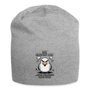 Möwe Seevogel Nen scheiss muss ich - Jersey-Beanie - Grau meliert - Vorne