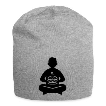 Eating burgers - Jersey Beanie - heather grey - Front