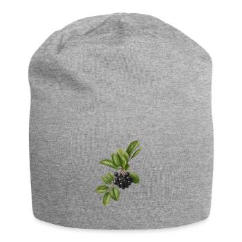Illustration botanique de baies vintage foncées - Bonnet en jersey - gris chiné - Devant