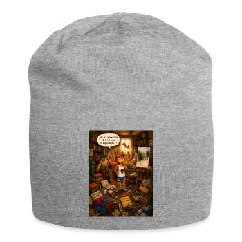 Hm, ich glaube, mein ADHS hat wieder zugeschlagen - Jersey-Beanie - Grau meliert - Vorne