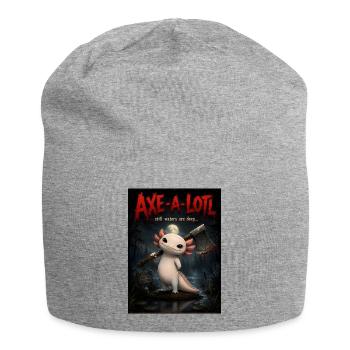 Axe-a-lotl – Dessin animé d’horreur Axolotl Flippant et mignon - Bonnet en jersey - gris chiné - Devant
