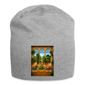 Posture du cadavre maîtrisée – Conception drôle de yoga paresseux - Bonnet en jersey - gris chiné - Devant