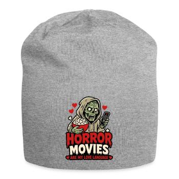 Les films d’horreur sont mon langage de l’amour - Bonnet en jersey - gris chiné - Devant