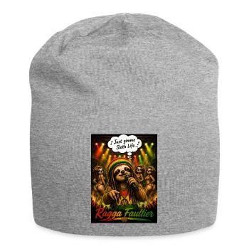 Ragga Faultier – Just Gimme Sloth Life Reggae - Jersey-Beanie - Grau meliert - Vorne